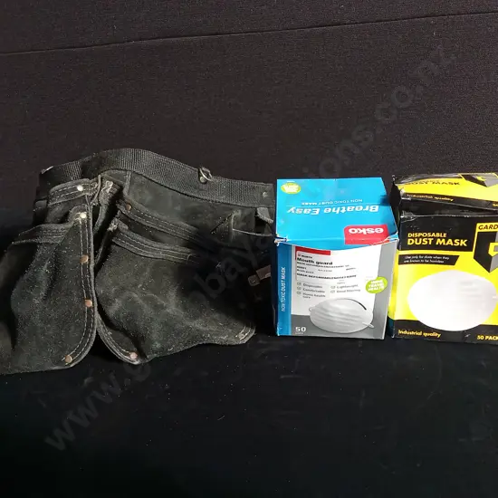 TOOL BELT AND DUST MASKS
