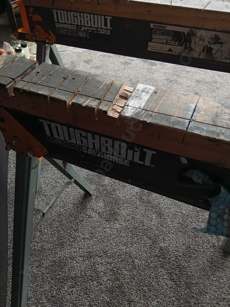 PAIR OF TOUGHBUILT STEEL FOLDING SAWHORSES Image 1++