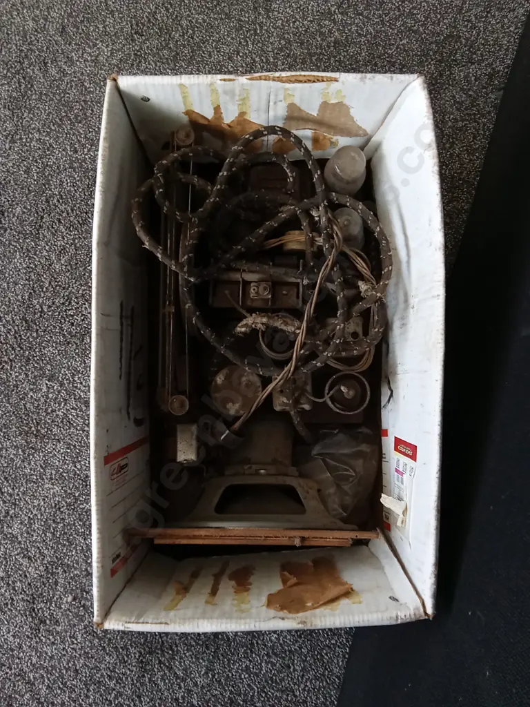 BOX OF VINTAGE RADIO PARTS Image 1++