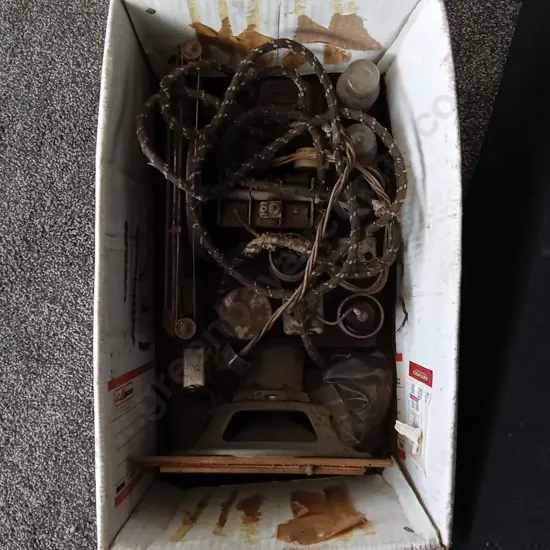 BOX OF VINTAGE RADIO PARTS