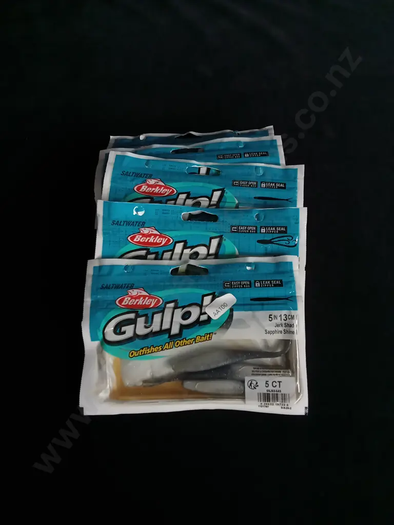 5 BRAND NEW PACKETS OF GULP FISHING BAIT Image 1++