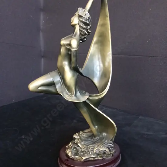 ART DECO DANCER STATUE H 48CM