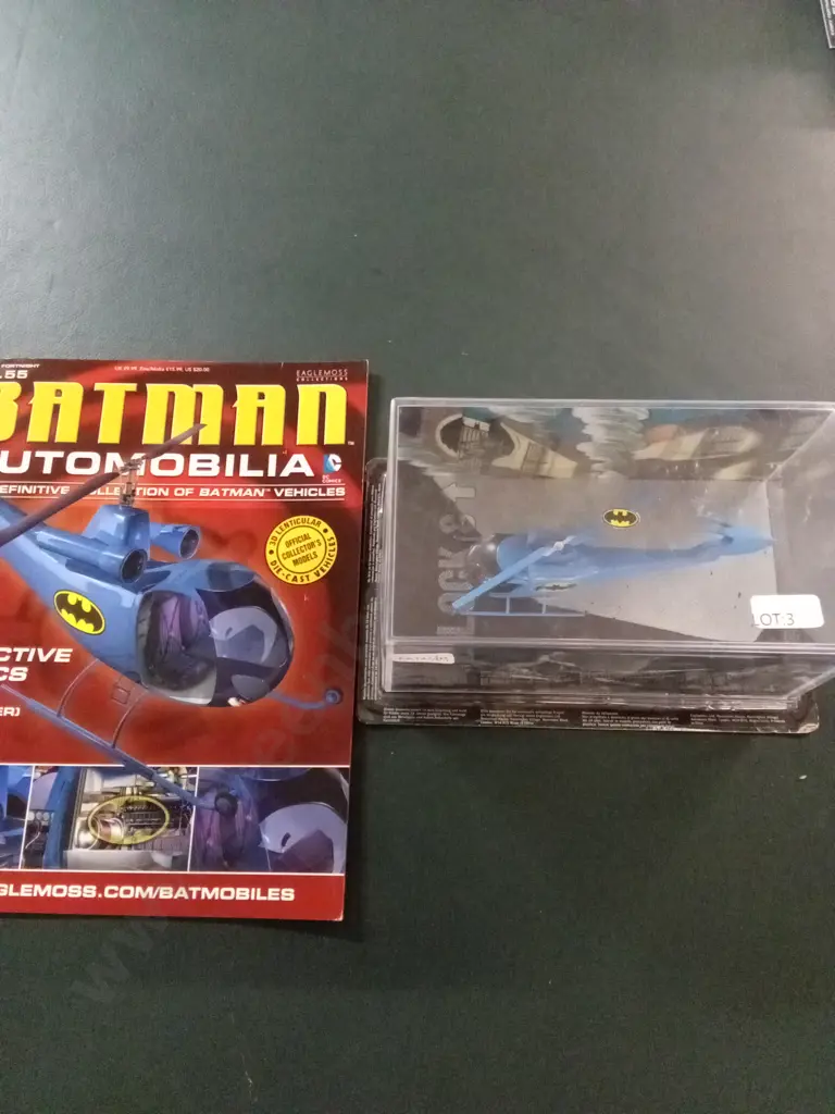 EAGLEMOSS BATMAN AUTOMOBILIA BATCOPTER #421 DIECAST MODEL 1:43 PACKAGED PLUS CORRESPONDING MAGAZINE Image 1++