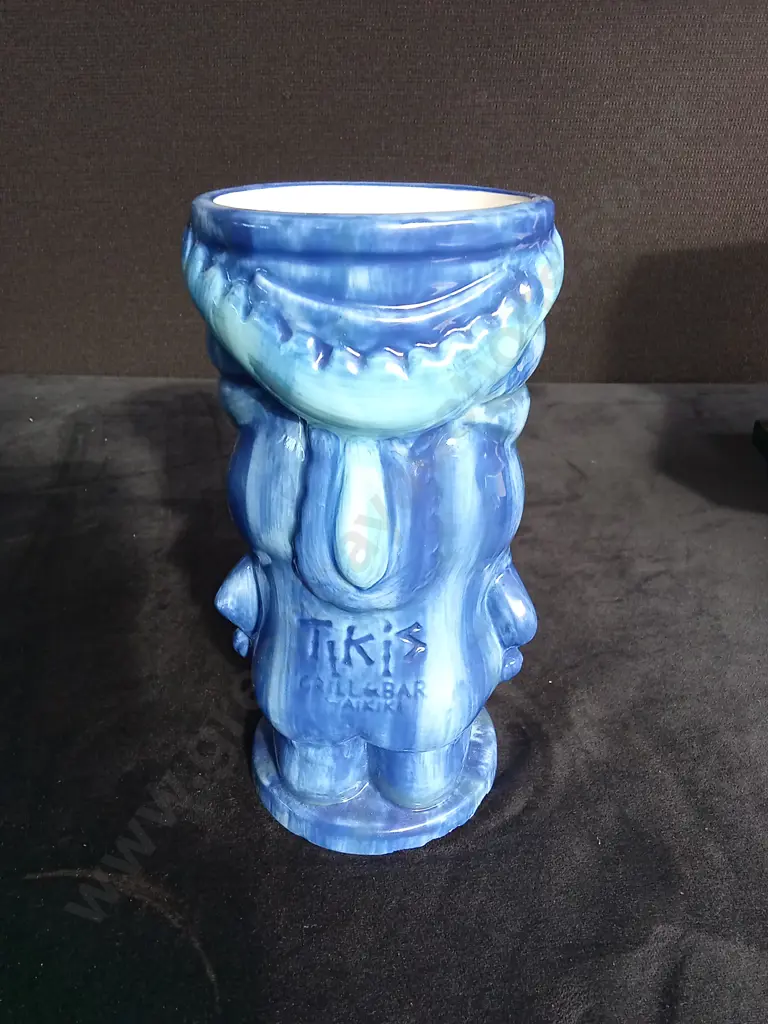 SEBASTIAN 2012 BLUE CERAMIC TIKI MUG / VASE Image 1++