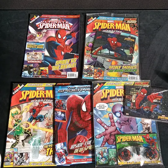5 MARVEL SPIDER MAN MAGAZINES