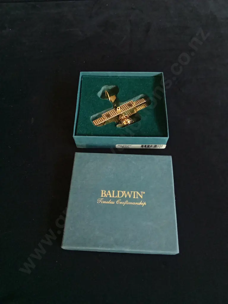 BALDWIN GOLD BIPLANE MODEL Image 1++