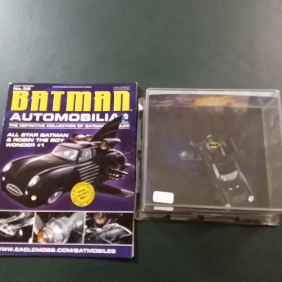 EAGLEMOSS BATMAN AUTOMOBILIA ALL STAR BATMAN AND ROBIN #1 BATMOBILE 1:43 PLUS CORRESPONDING MAGAZINE  PACKAGED