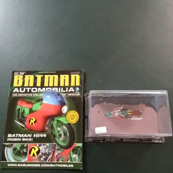 EAGLEMOSS BATMAN AUTOMOBILIA #244 ROBIN BIKE 1:43 PACKAGED PLUS CORRESPONDING MAGAZINE