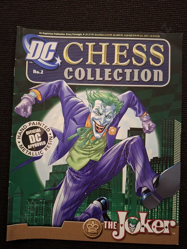 EAGLEMOSS DC CHESS COLLECTION JOKER PIECE PLUS CORRESPONDING BOOKLET Image 1++