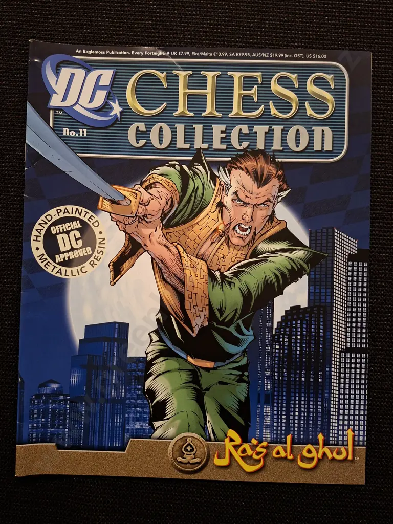 EAGLEMOSS DC CHESS COLLECTION RAS AL GHUL PIECE PLUS CORRESPONDING BOOKLET Image 1++