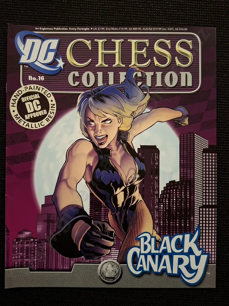 EAGLEMOSS DC CHESS COLLECTION BLACK CANARY PIECE PLUS CORRESPONDING BOOKLET Image 1++