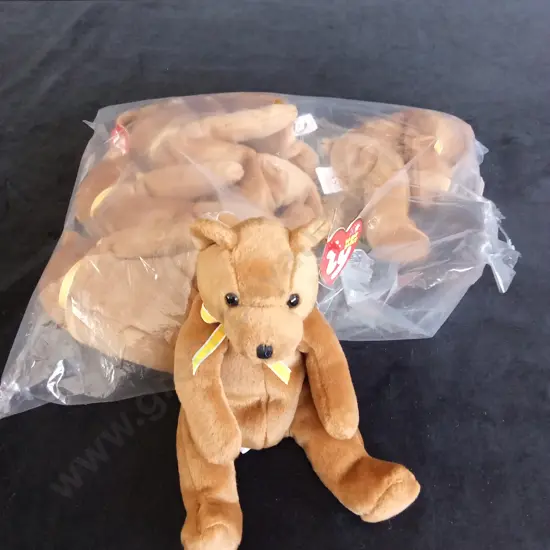 BRAND NEW BAG OF 6 TY BEANIE BABIES "SHERWOOD THE BEAR"