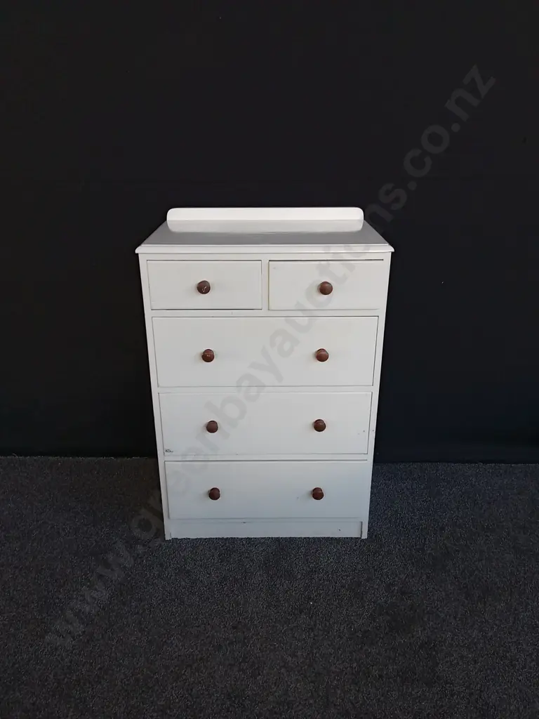 WHITE CHEST OF DRAWERS H 98CM L 66CM D 42CM Image 1++