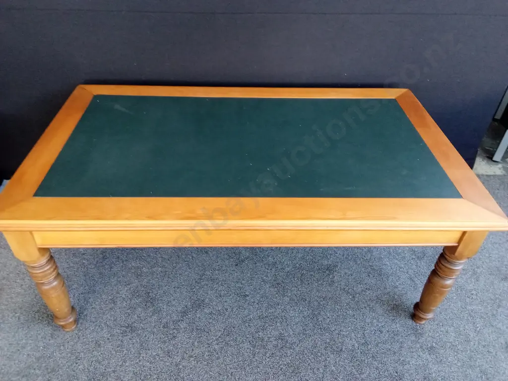 HAND CRAFTED LEATHER INSET BESPOKE TABLE WITH 2 DRAWERS 1.83M X 1.05M X 0.73M HIGH Image 1++