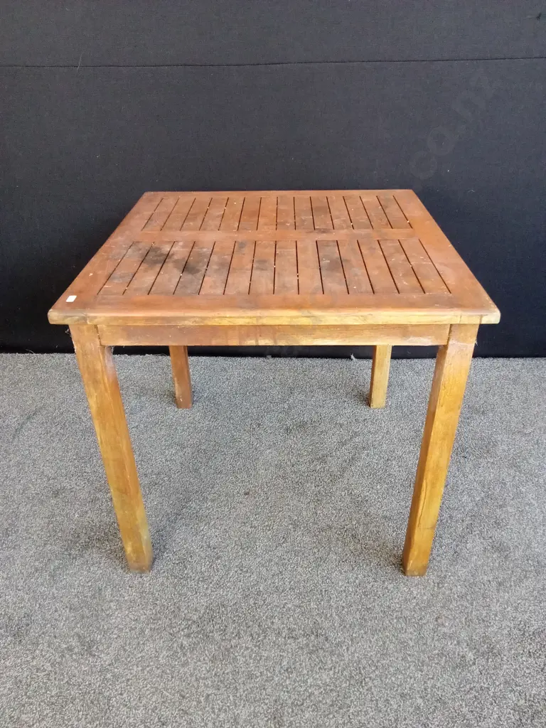 WOODEN OUTDOOR SQUARE TABLE H 76CM L 80CM Image 1++