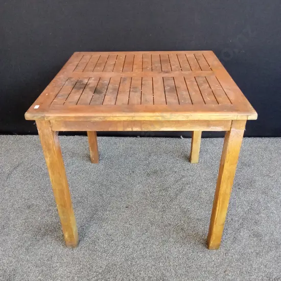 WOODEN OUTDOOR SQUARE TABLE H 76CM L 80CM
