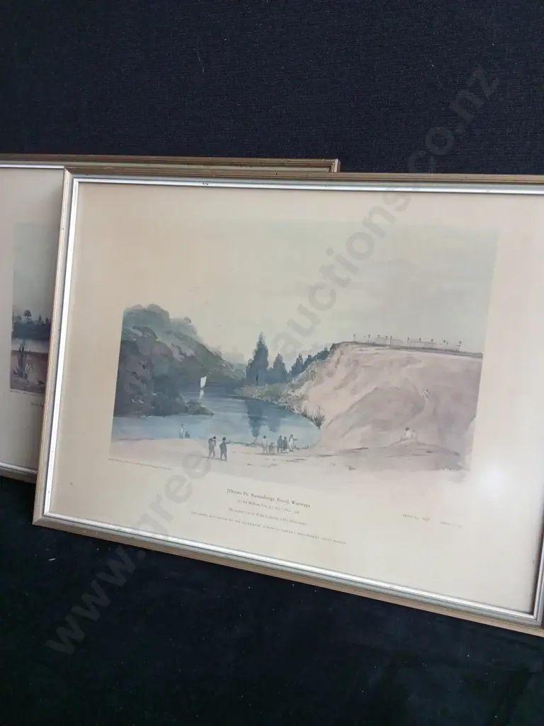 2 PIECES FRAMED HISTORICAL NEW ZEALAND PRINTS Image 1++