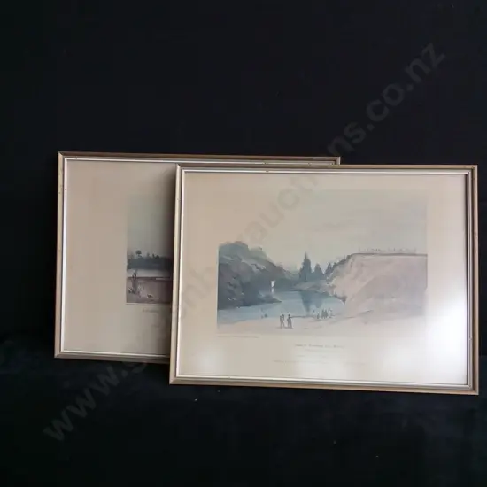 2 PIECES FRAMED HISTORICAL NEW ZEALAND PRINTS