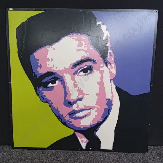 LARGE ELVIS PAINTING L 1.2M H 1.2M
