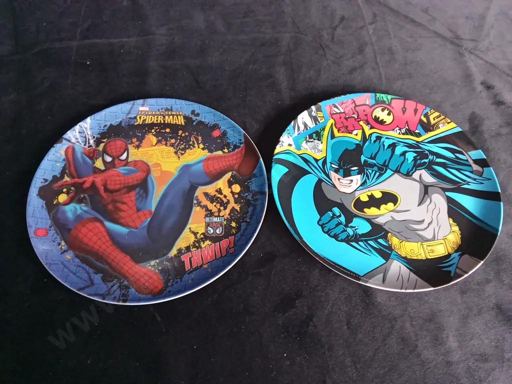 SPIDERMAN AND BATMAN PLATES Image 1++