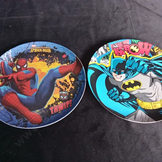 SPIDERMAN AND BATMAN PLATES