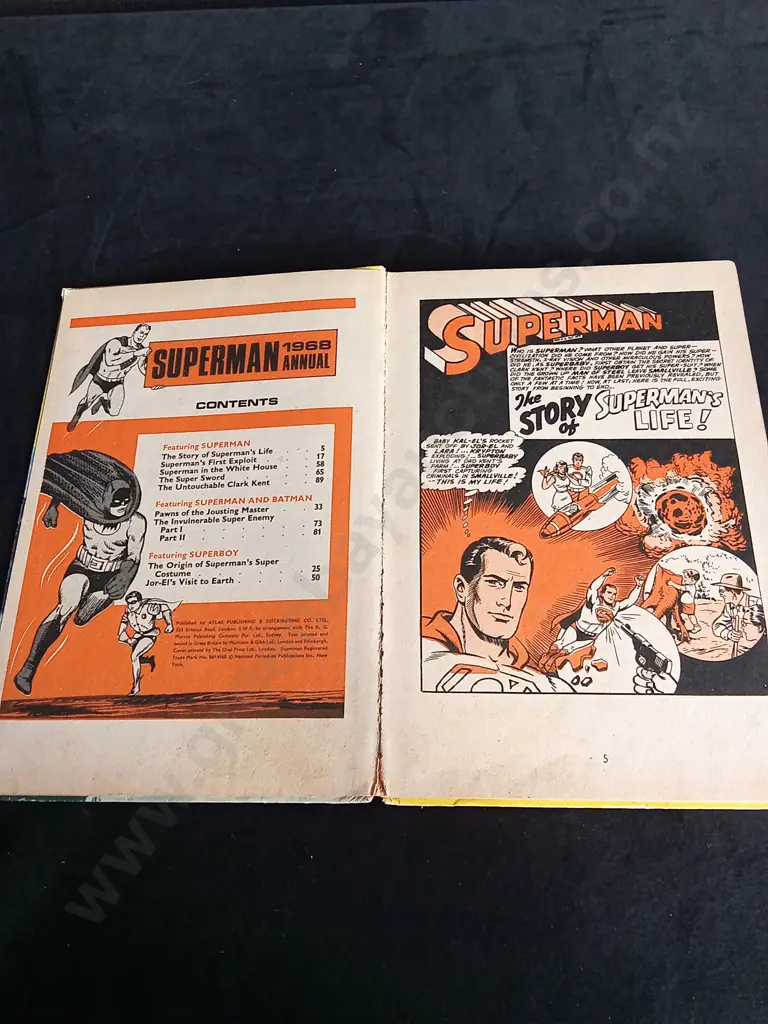 SUPERMAN ANNUAL ALSO FEATURING SUPERBOY AND BATMAN 1968 COMIC Image 1++