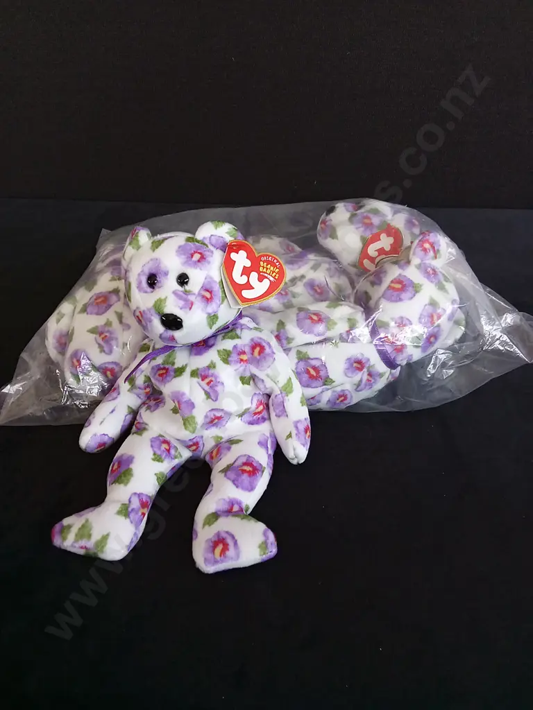 BRAND NEW BAG OF 6 TY BEANIE BABIES "NARA THE BEAR" KOREA EXCLUSIVE Image 1++
