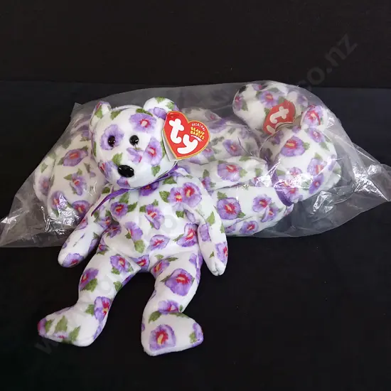 BRAND NEW BAG OF 6 TY BEANIE BABIES "NARA THE BEAR" KOREA EXCLUSIVE