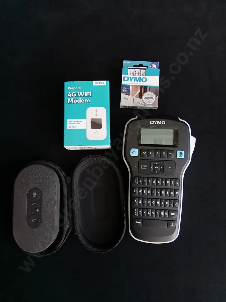MICROSOFT SPEAKER, DYMO PORTABLE LABEL MAKER, AND 4G WIFI MODEM Image 1++