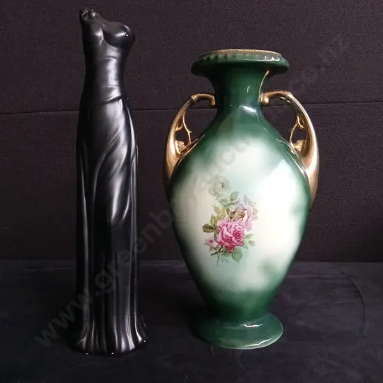 2 PIECES VASES TALLEST H 38CM