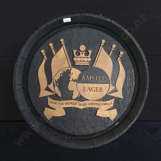 AMSTEL LAGAR BARREL SIGN