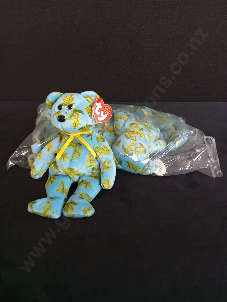 BRAND NEW BAG OF 6 TY BEANIE BABIES "OCKER THE BEAR" Image 1++