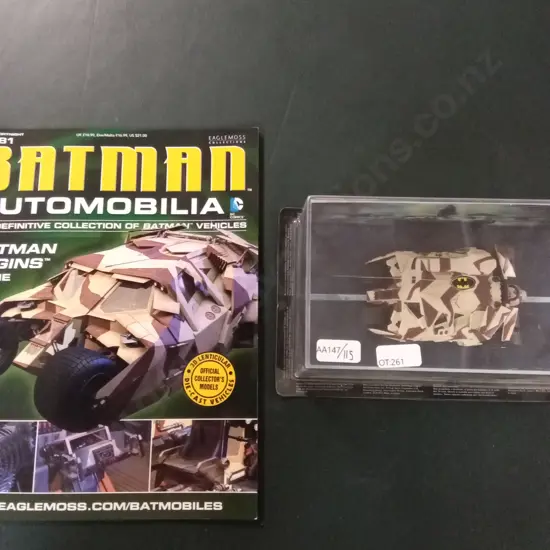 EAGLEMOSS BATMAN BATMOBILE THE DARK NIGHT RIDES MOVIE BANE TUMBLE 1:43 PACKAGED  PLUS CORRESPONDING MAGAZINE