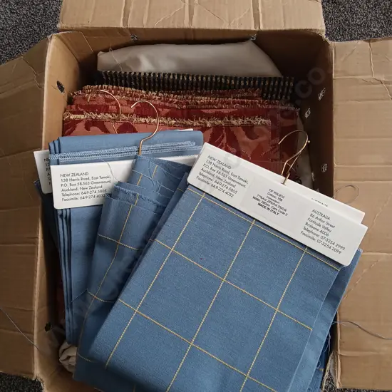BOX OF BRAND NEW FABRIC