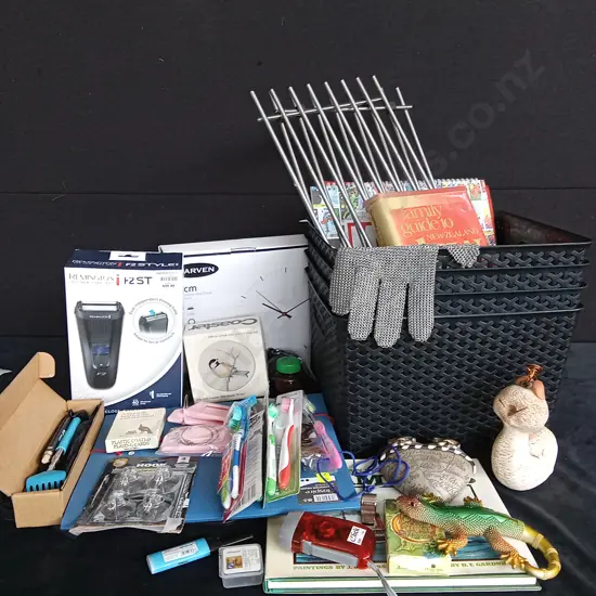 BASKET OF ASSORTED ITEMS