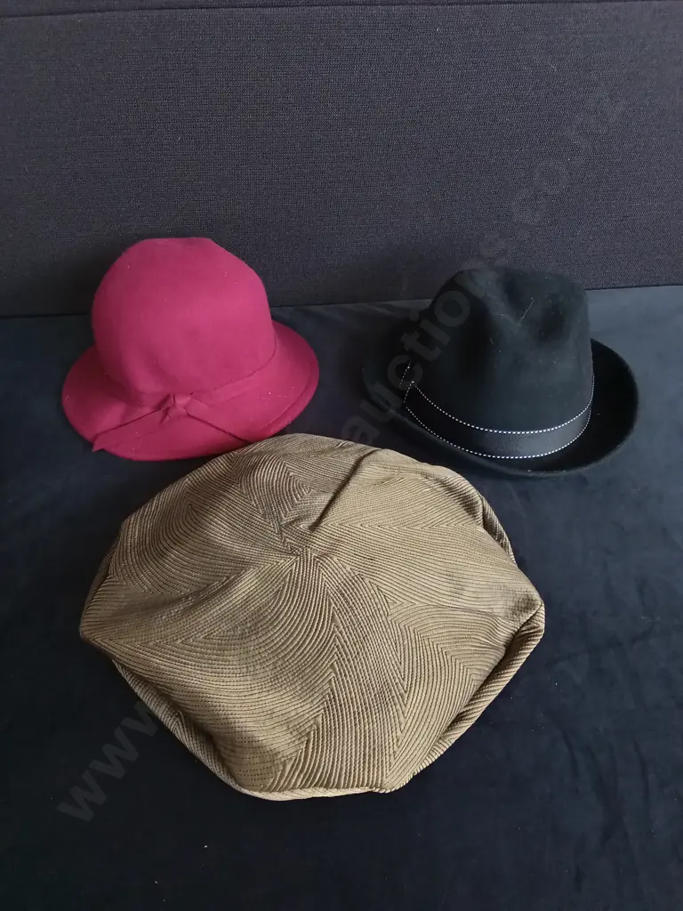 3 PIECES VINTAGE HATS Image 1++