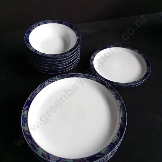 14 PIECE PLATES AND BOWL SETS DENBY BAROQUE