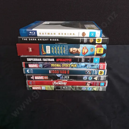 9 MARVEL AND DC DVDS