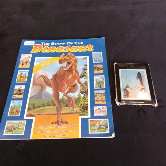 THE STAMP OF THE DINOSAUR AND SPACE PHOTOS