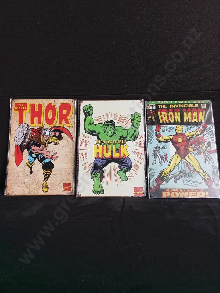 3 PIECES TIN MARVEL PRINTS Image 1++