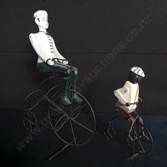 2 DECORATIVE BIKE SCULPTURES
