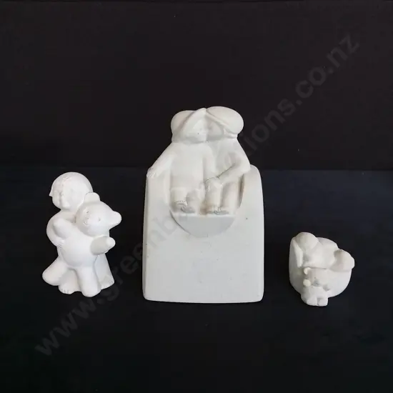 3 MARBELL STONE FIGURINES
