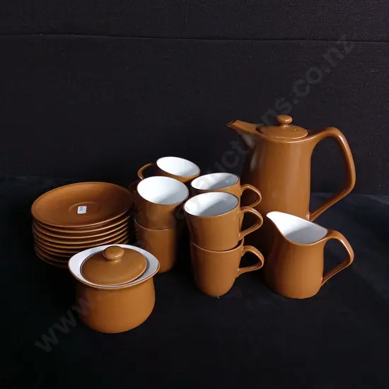 20 PIECE CERAMIC TEA SET - SMALL CHIP IN 2 CUPS