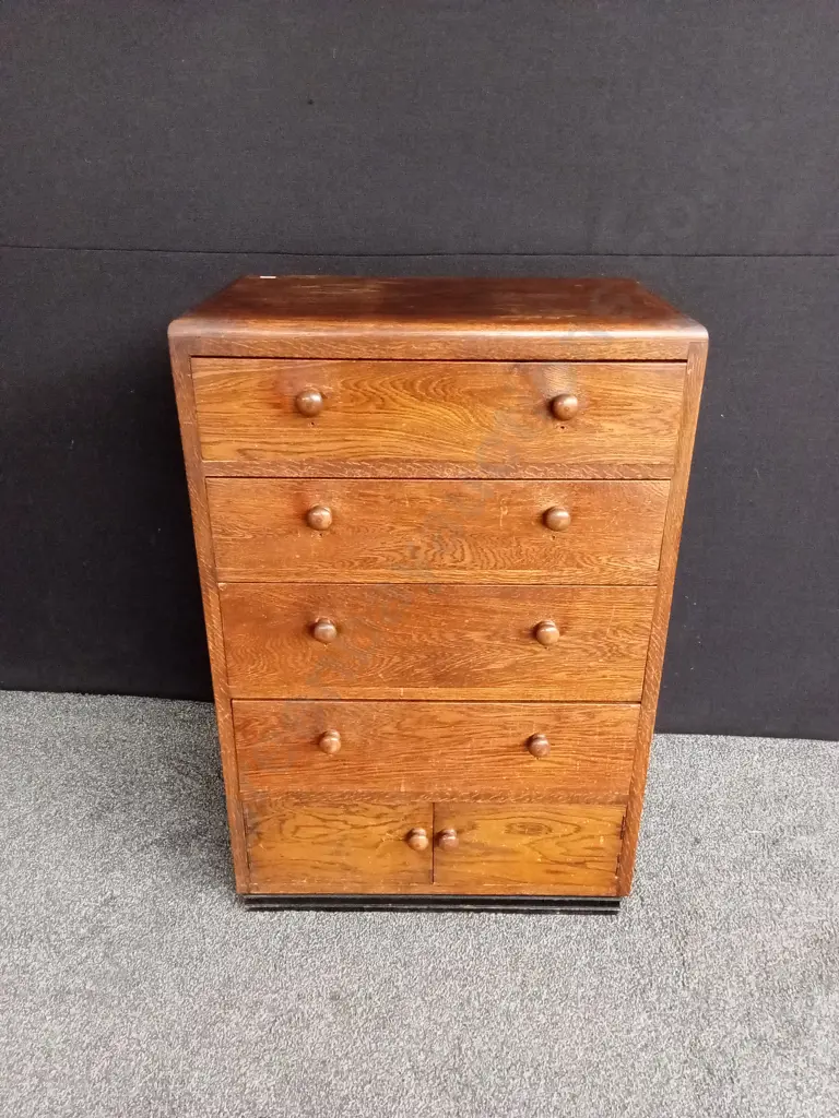 WOODEN CHEST OF DRAWERS H 104CM L 68CM D 43CM Image 1++