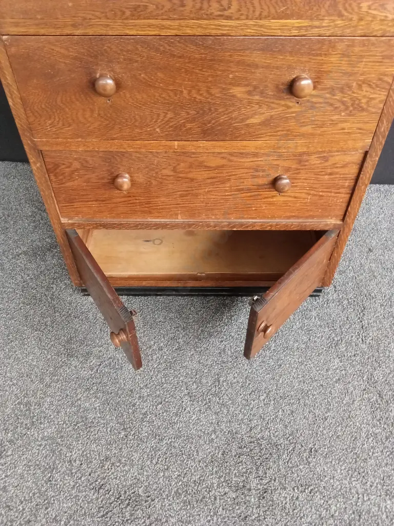 WOODEN CHEST OF DRAWERS H 104CM L 68CM D 43CM Image 1++