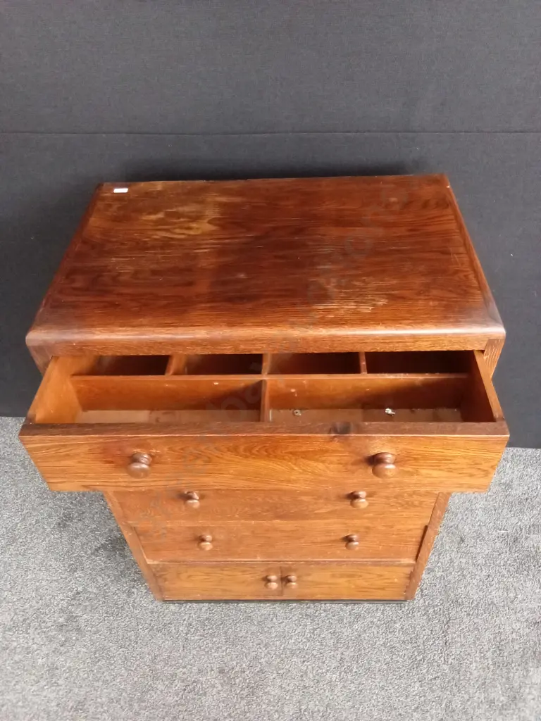 WOODEN CHEST OF DRAWERS H 104CM L 68CM D 43CM Image 1++