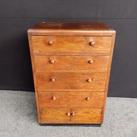 WOODEN CHEST OF DRAWERS H 104CM L 68CM D 43CM