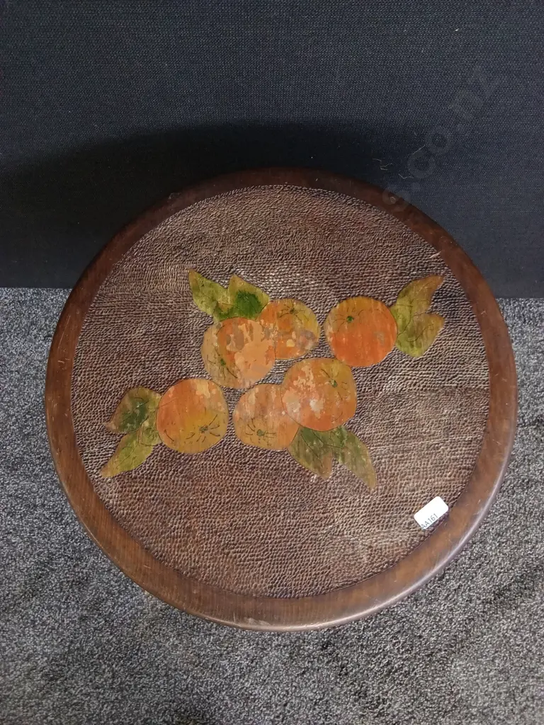VINTAGE JAPANESE STYLE INLAID SIDE TABLE H 45CM X W 38CM Image 1++