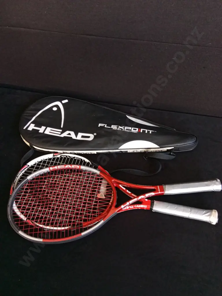 2 HEAD TENNIS RACQUETS AND CASE Image 1++