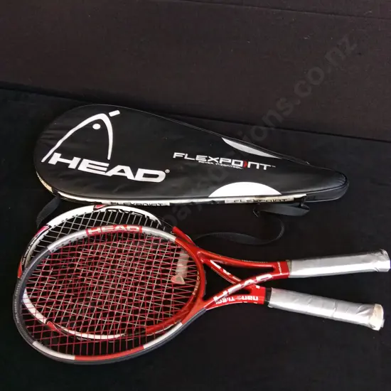 2 HEAD TENNIS RACQUETS AND CASE